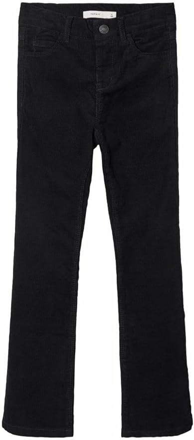 Black corduroy boot pants