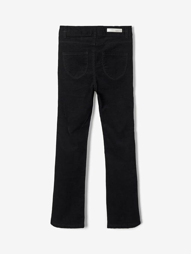 Black corduroy boot pants