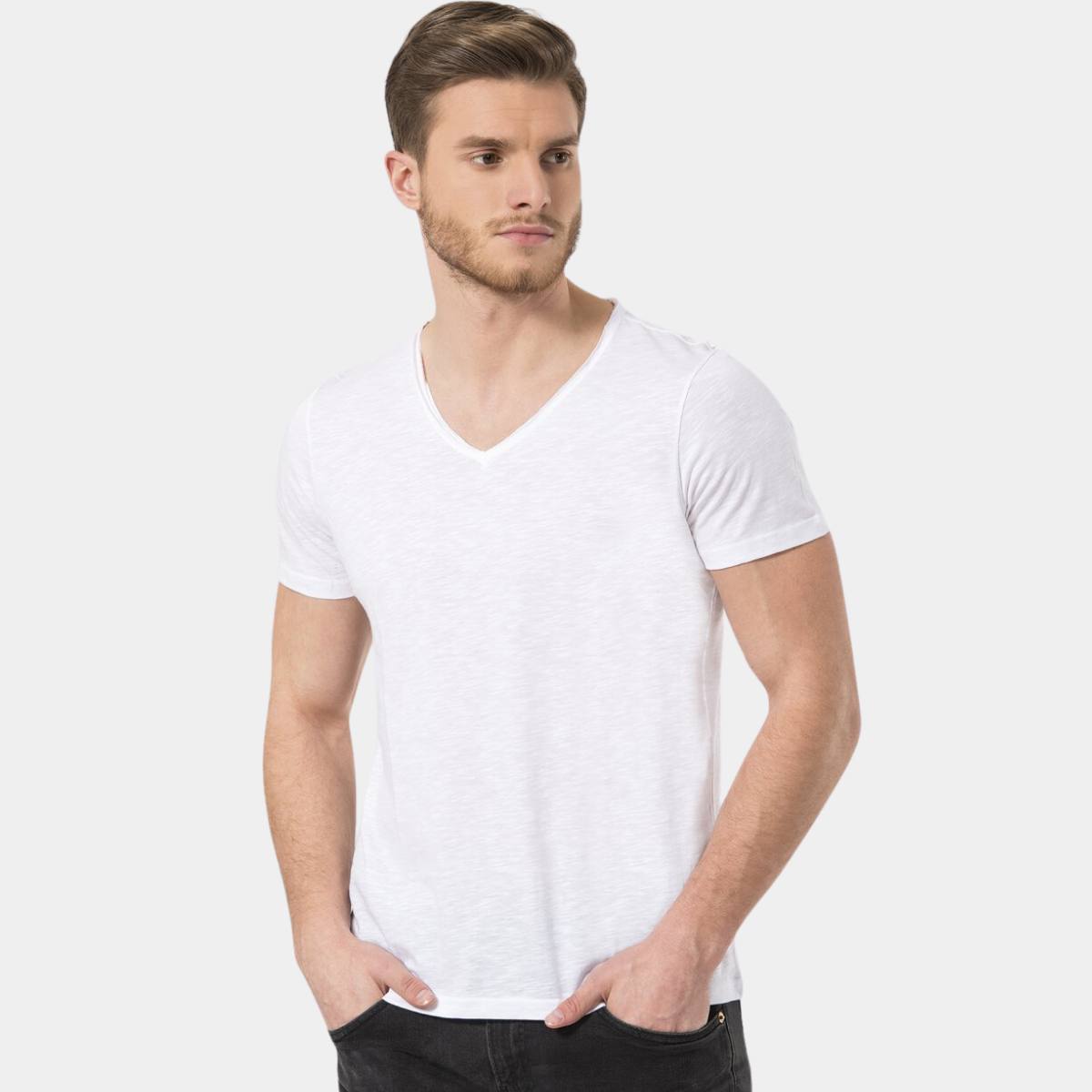 Basic T-shirt V Neck Tee-HandPicked-Lebanon