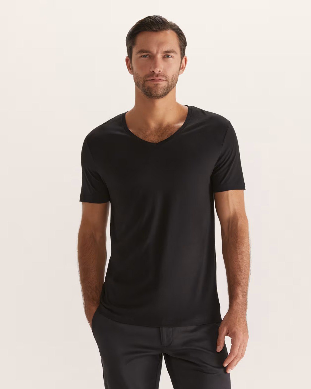 BASIC V-NECK Tee Shirt-HandPicked-Lebanon