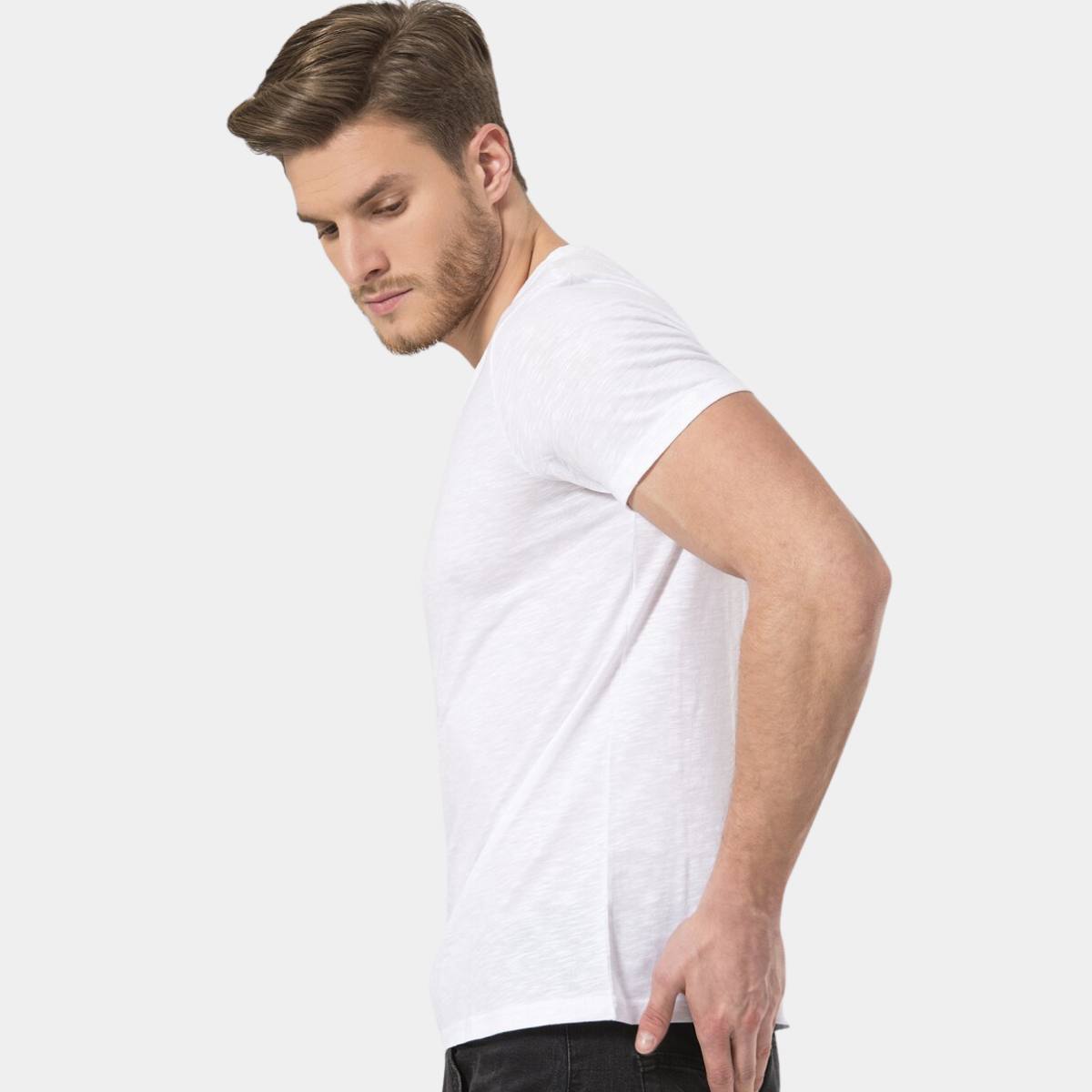 Basic T-shirt V Neck Tee-HandPicked-Lebanon