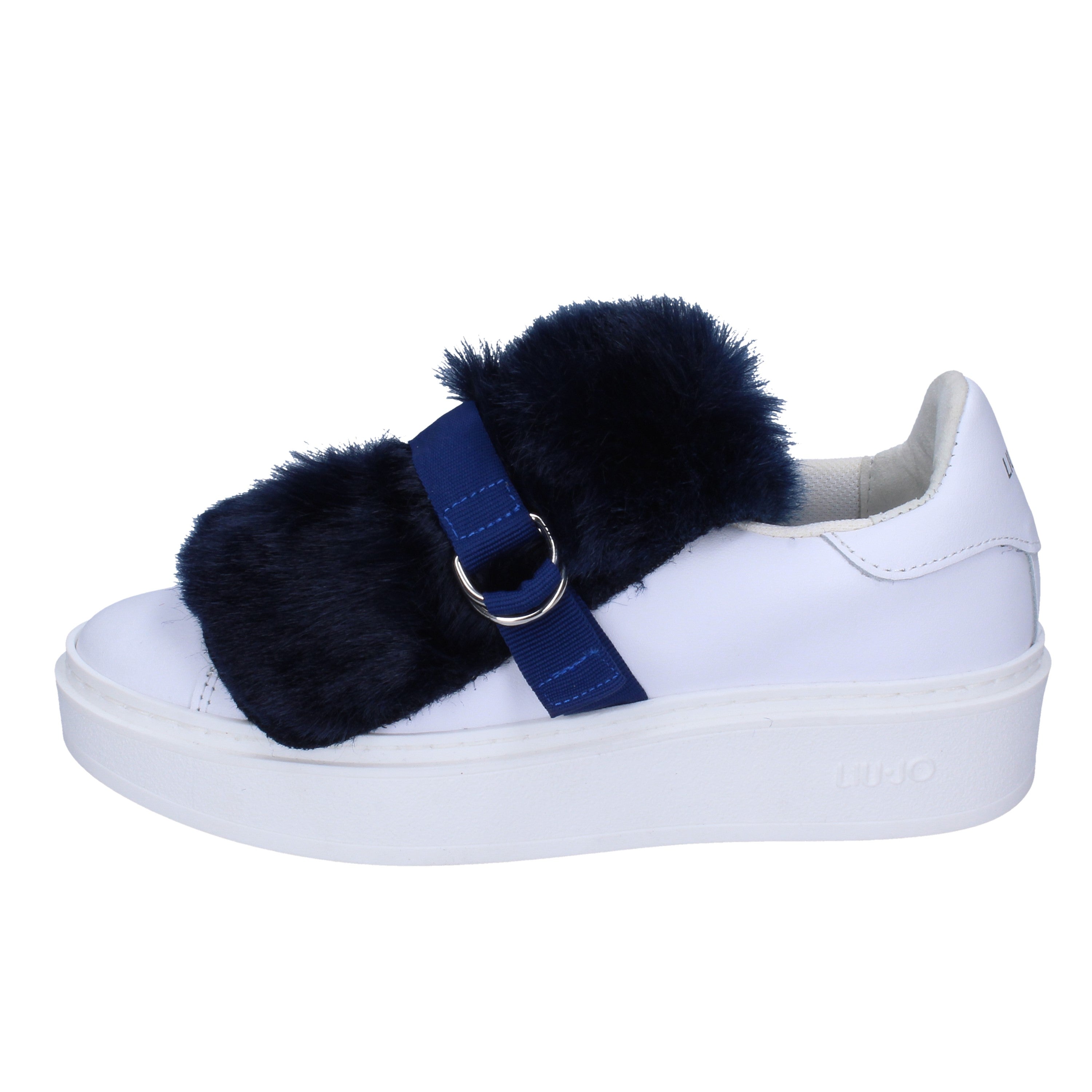 SNEAKERS WHITE LEATHER BLUE FUR - Liu.Jo - Handpicked - Lebanon