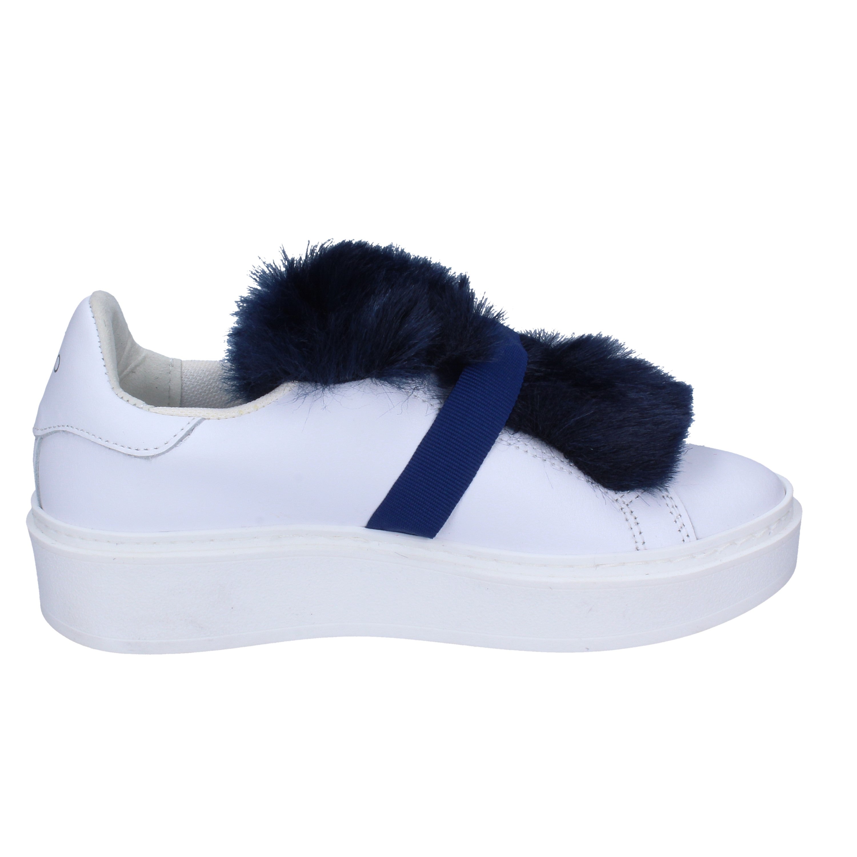 SNEAKERS WHITE LEATHER BLUE FUR - Liu.Jo - Handpicked - Lebanon