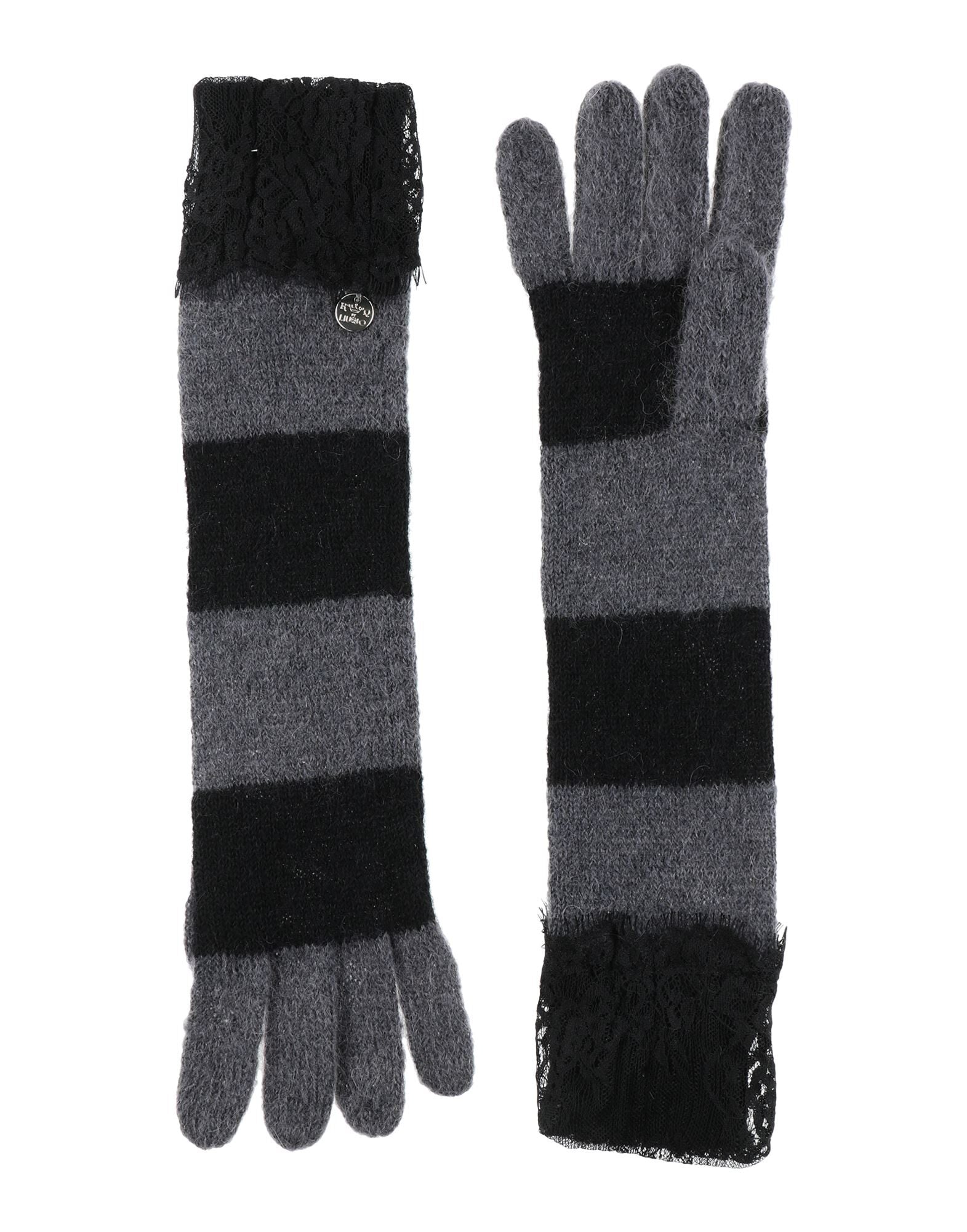 Long striped gloves