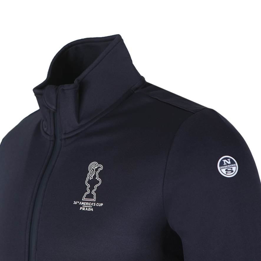 Mens Blue Cowes Full Zip Sweatshirt