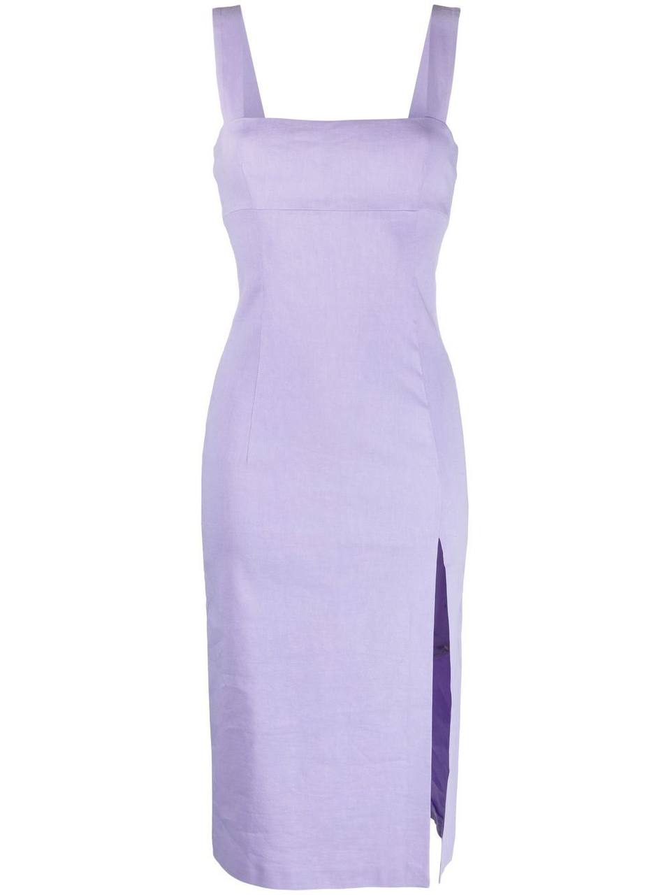 Slit-detail Sleeveless Midi Dress