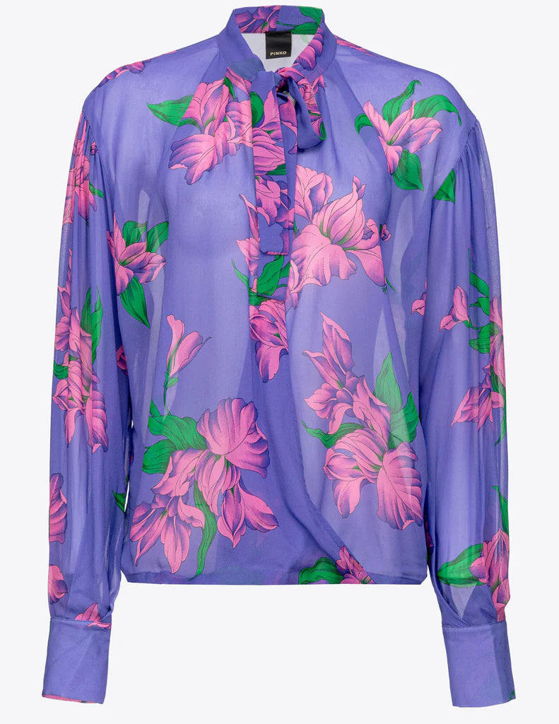 Iris Print Blouse