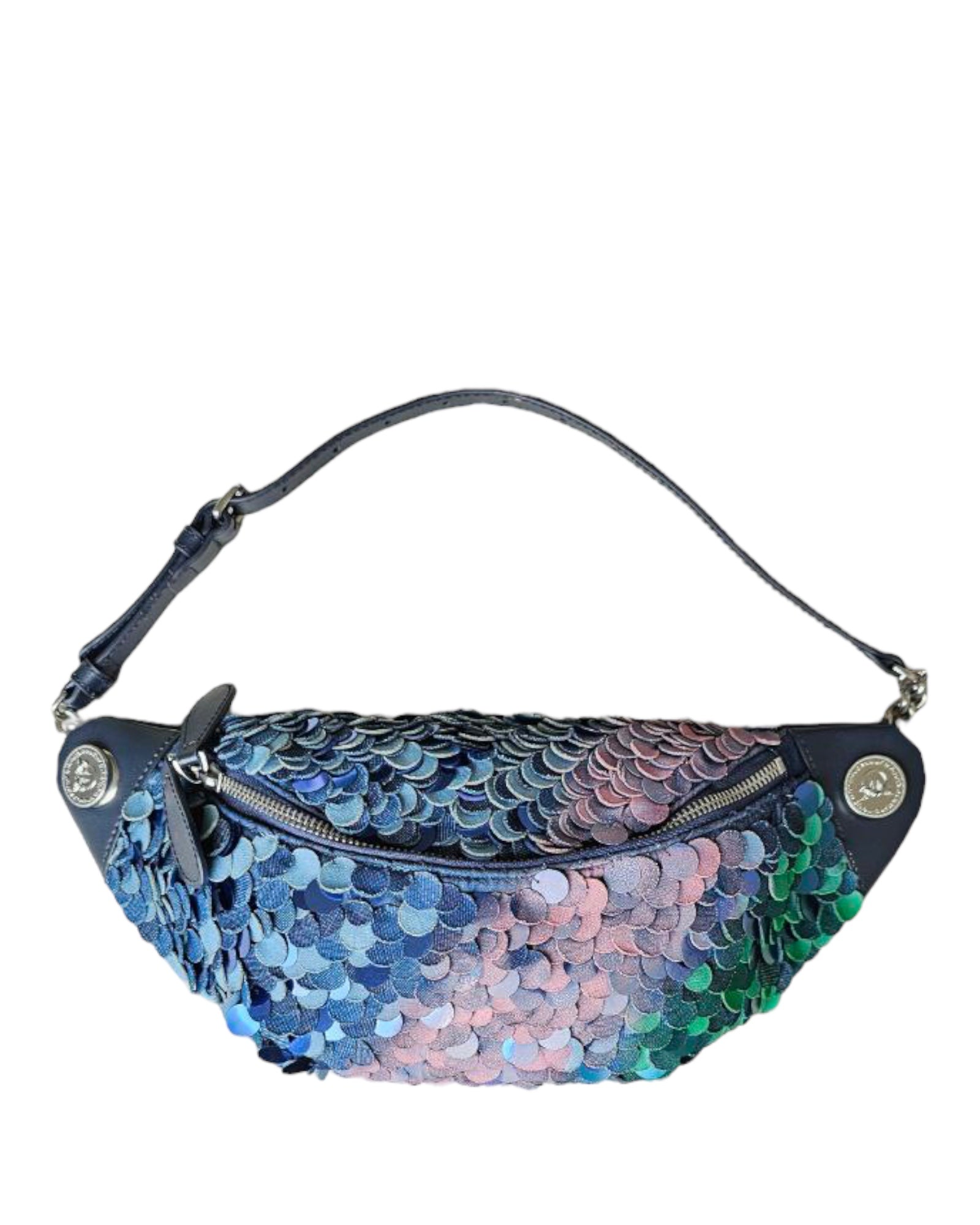 DENIM SEQUIN FANNY PACK