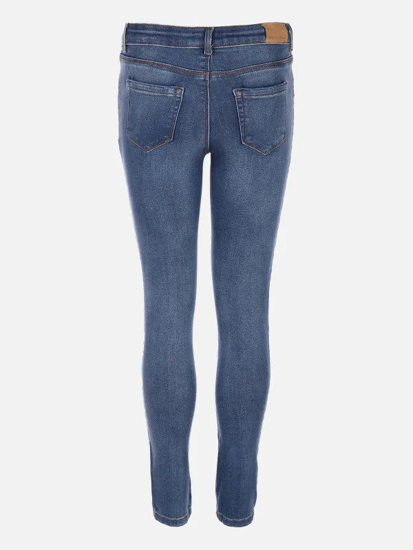 SKINNY FIT MEDIUM BLUE DENIM JEANS