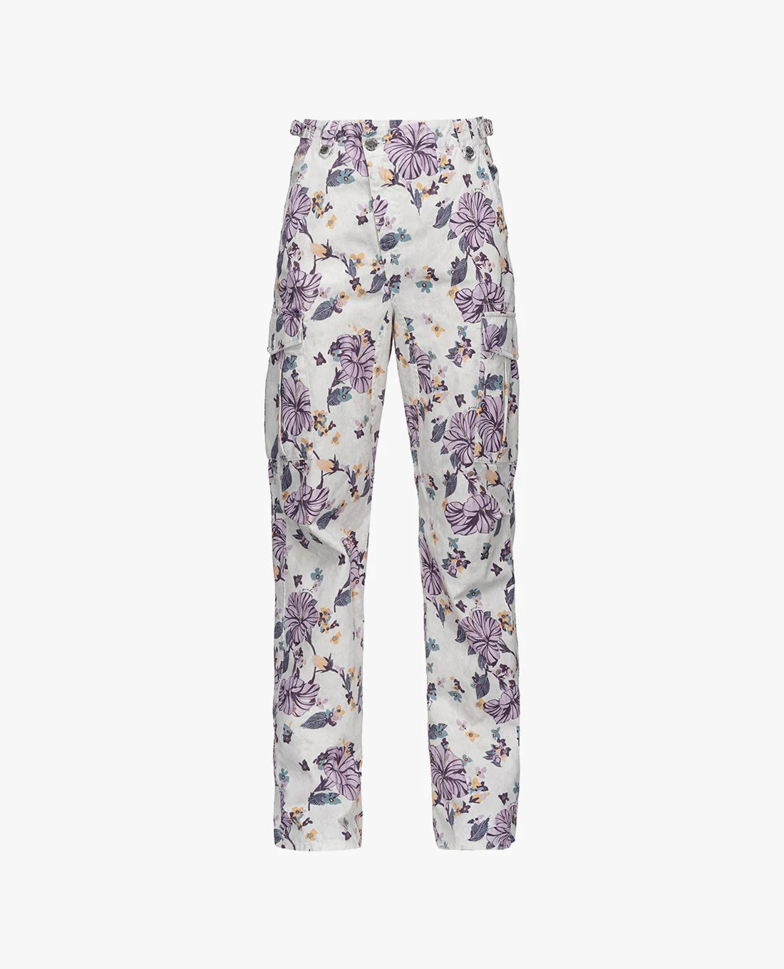 straight-leg pants with Cordata floral pattern