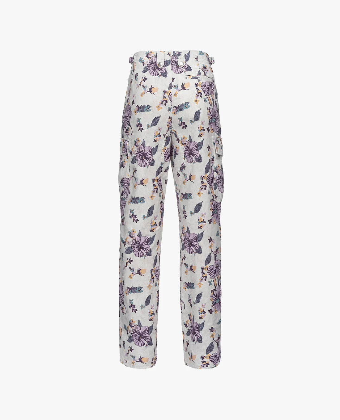 straight-leg pants with Cordata floral pattern